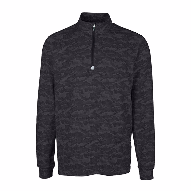Cutter and Buck Men's Traverse Camo Print Quarter Zip Pullover