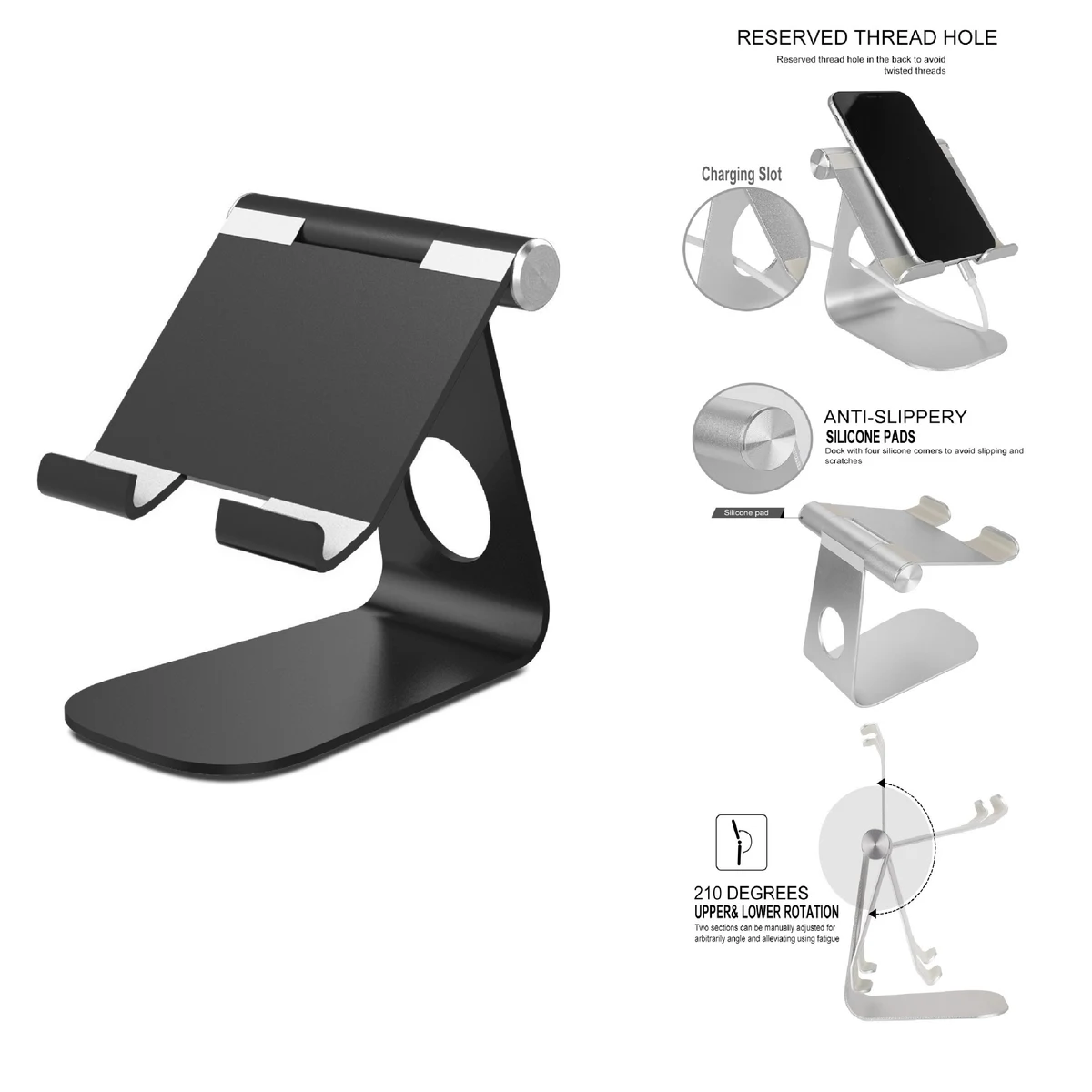 Adjustable Metal Phone Holder Stand 1