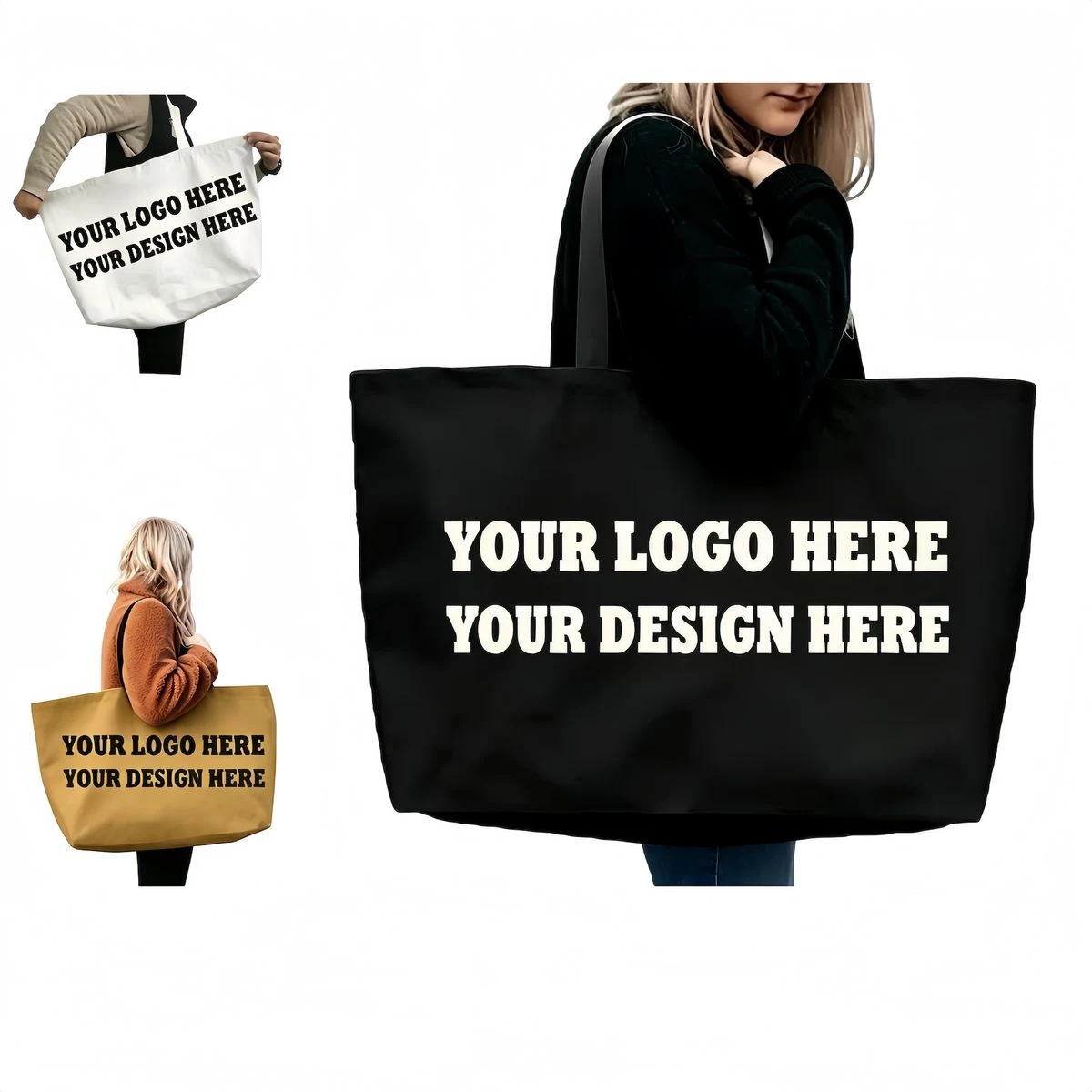 Extra Large Canvas Tote Bag Lightweight, custom tote bag with logo imprint 1