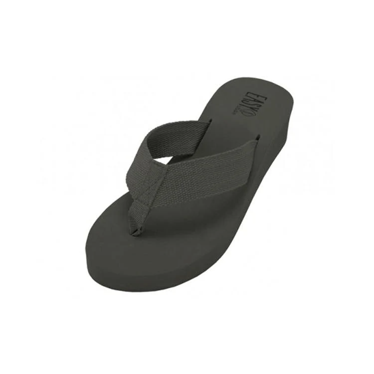 Women's Sport Thong Sandals - Black Sizes 5-10 1