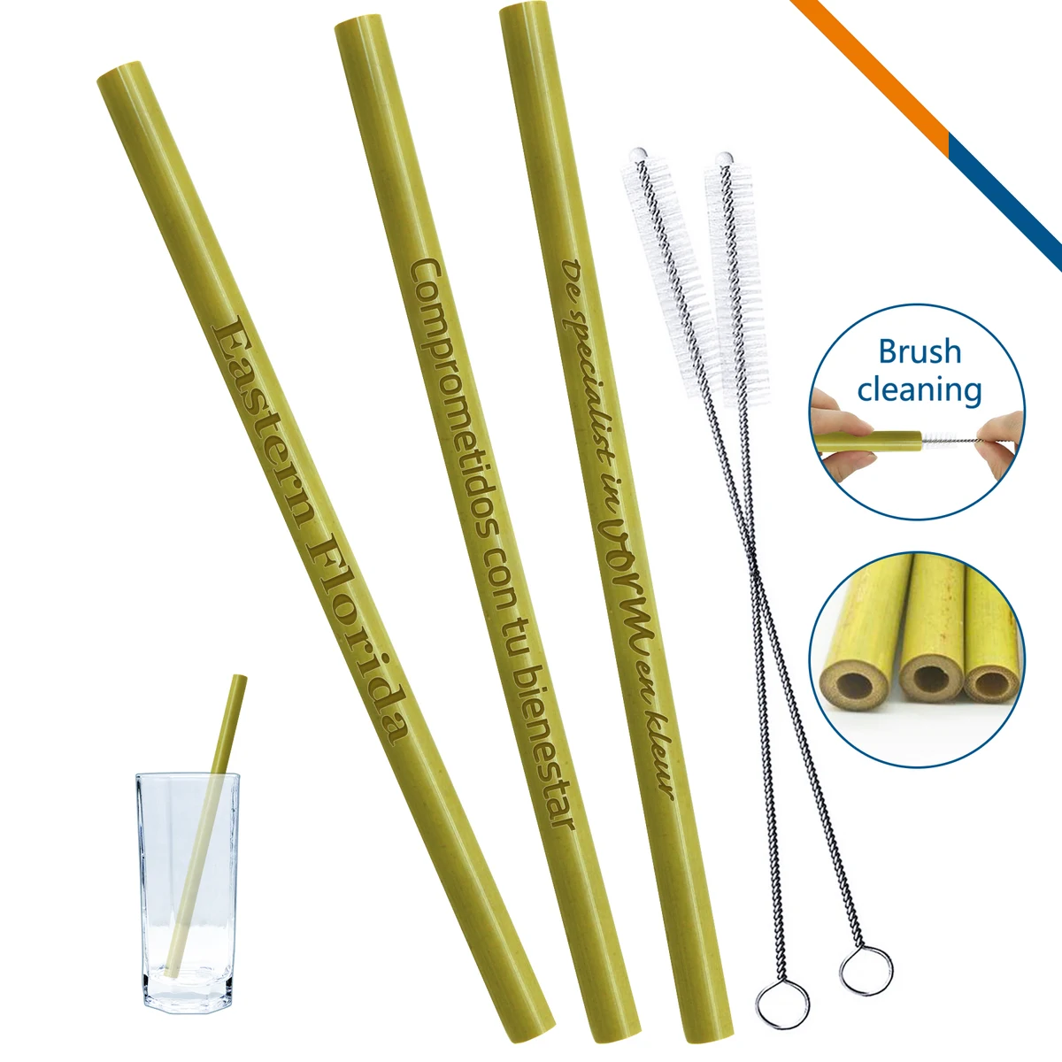 Green Bamboo Straw 1
