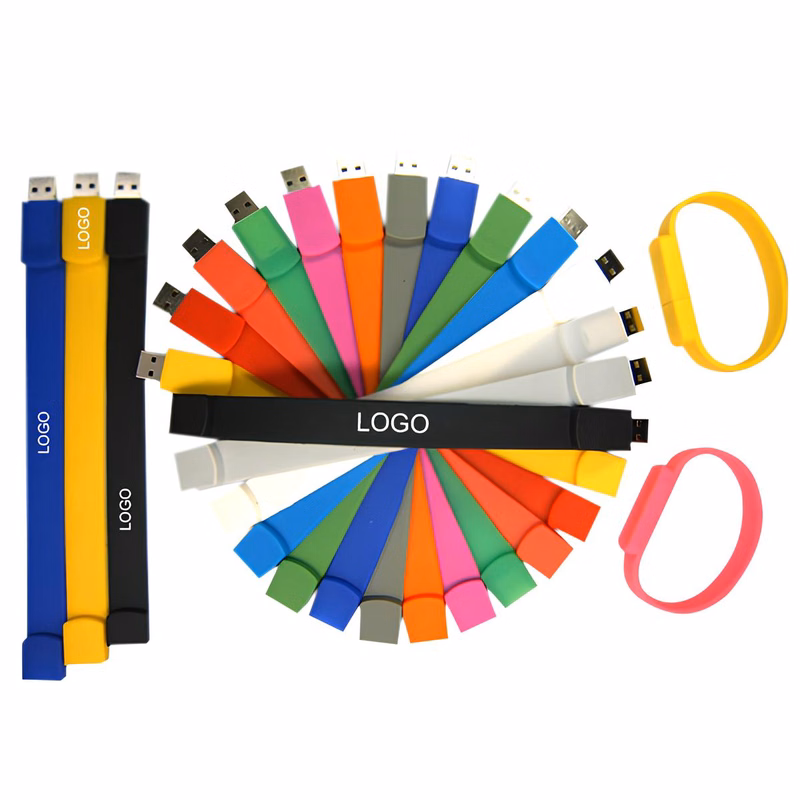 Silicone USB Flash Drive Wristband Bracelet (2GB)