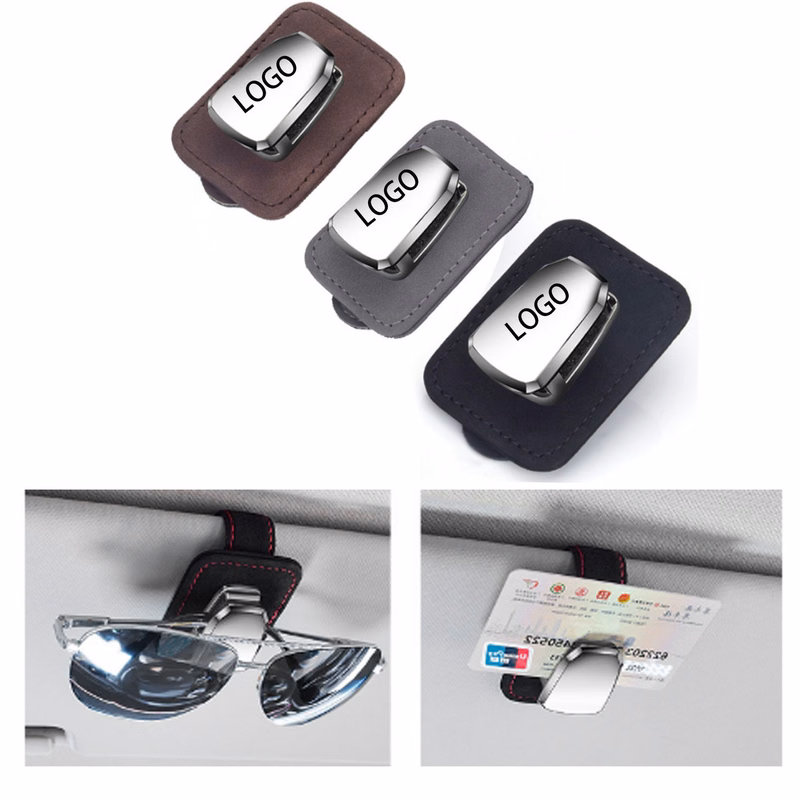 Leather Eyeglasses Hanger and Ticket Card Clip
