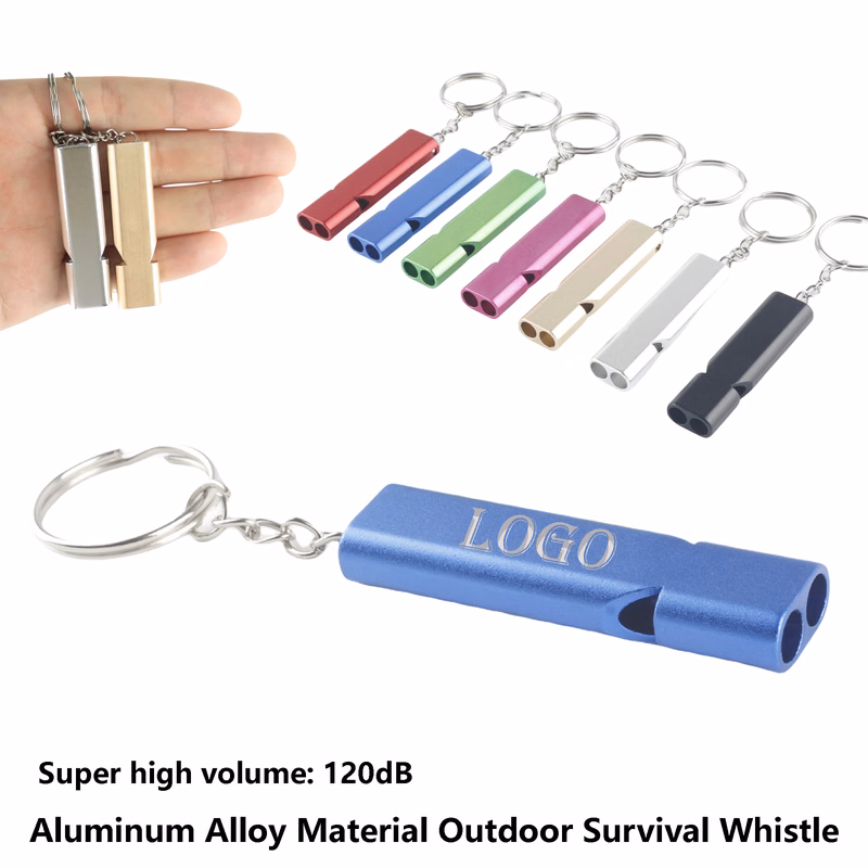 Emergency Survival Whistle with Keychain - Lightweight Aluminum Signal Tool for Camping & Safety