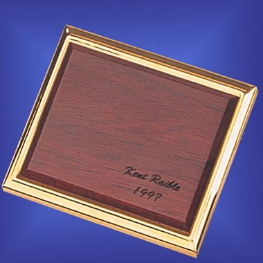 G/P BRASS-ROSEWOOD 2 SIDES COMPACT MIRROR & MAGNIFIER