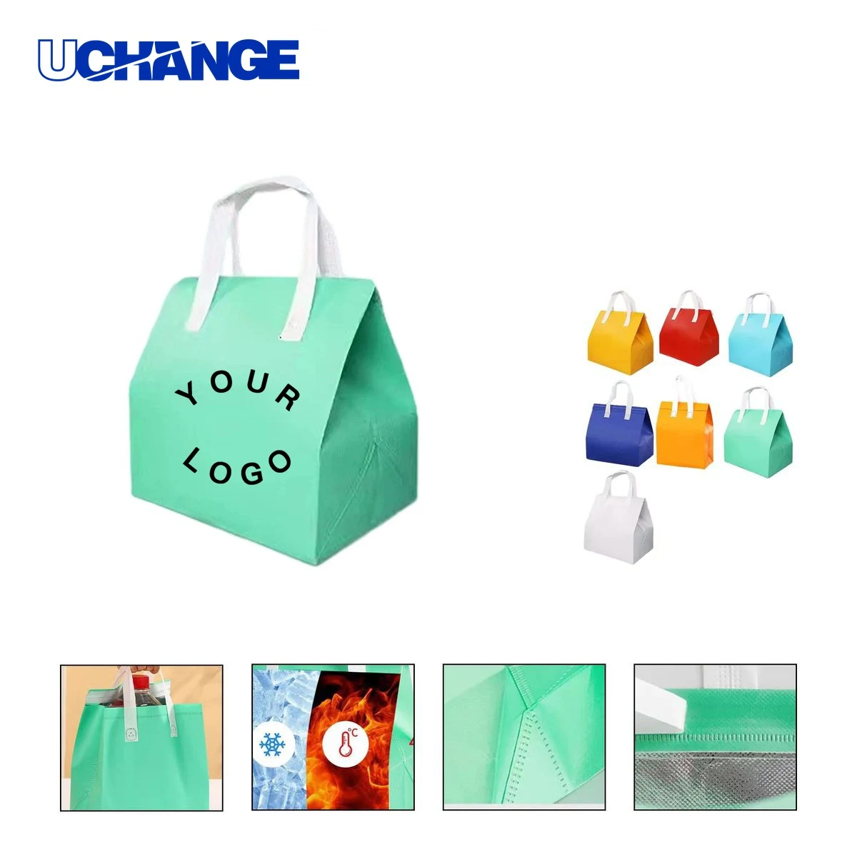 Laminated Cooler Tote Bag Organizer with Waterproof Design 1