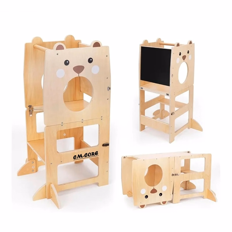 3 in 1 Toddler Standing Tower Collapsible Kids Step Stool