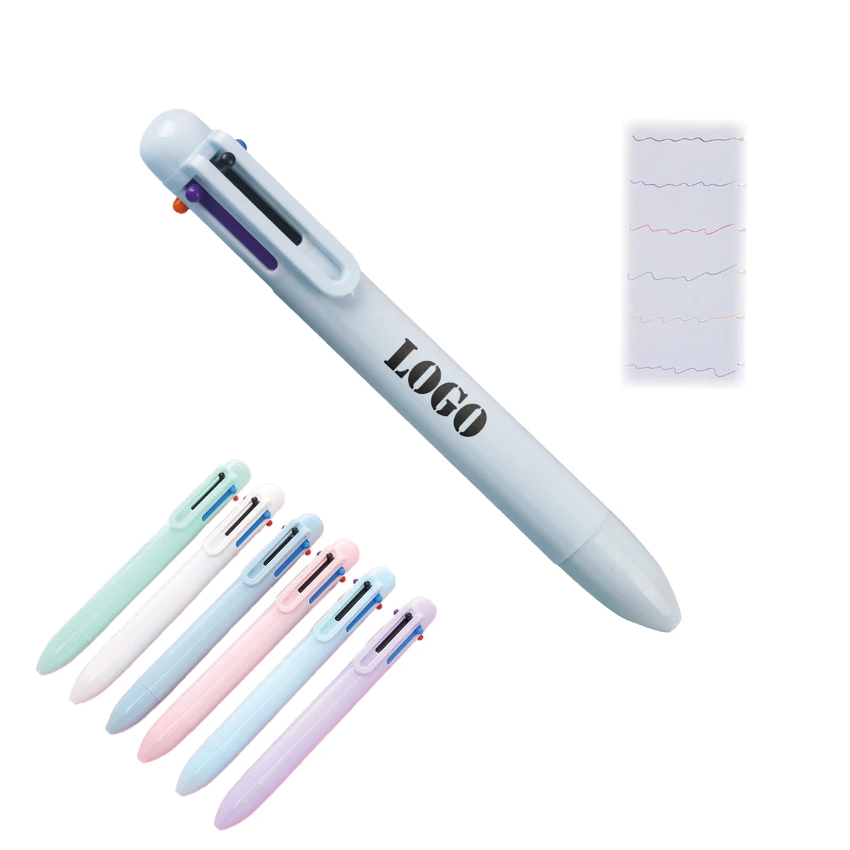 6-in-1 Retractable Macaron Ballpoint Pen 1