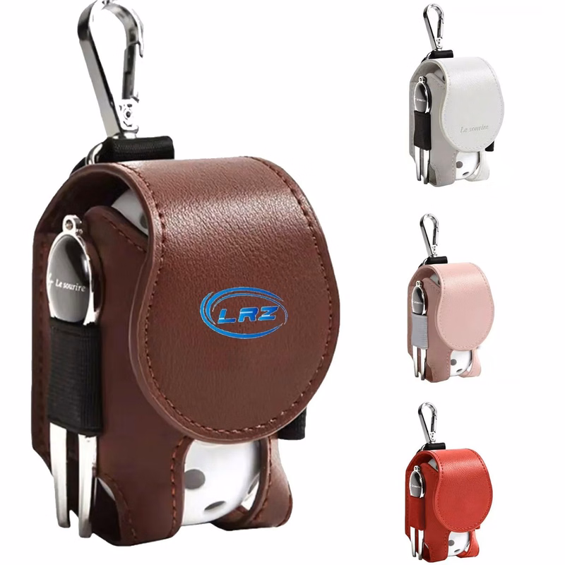 Classic Pu Leather Golf Ball Storage Bag