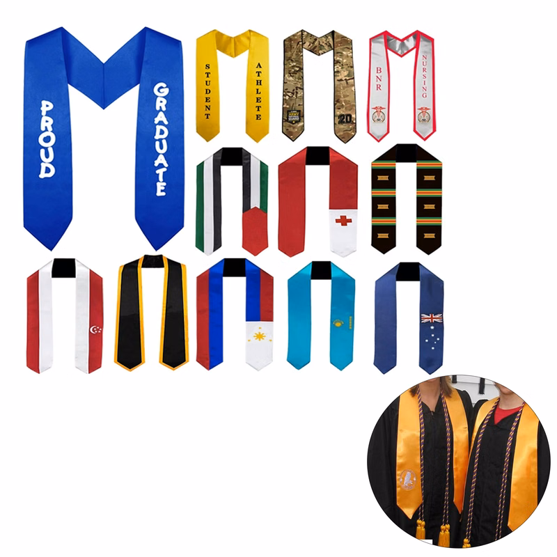 Satin Graduation Stole For Academic Ceremonies Honors