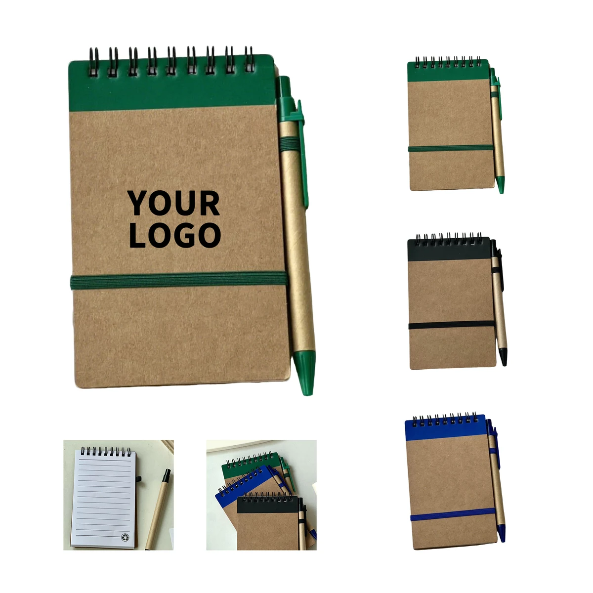 Hardcover Spiral Notebook With Pen Holder 5.9" Length X 3.5" Width X 0.6" Height 1