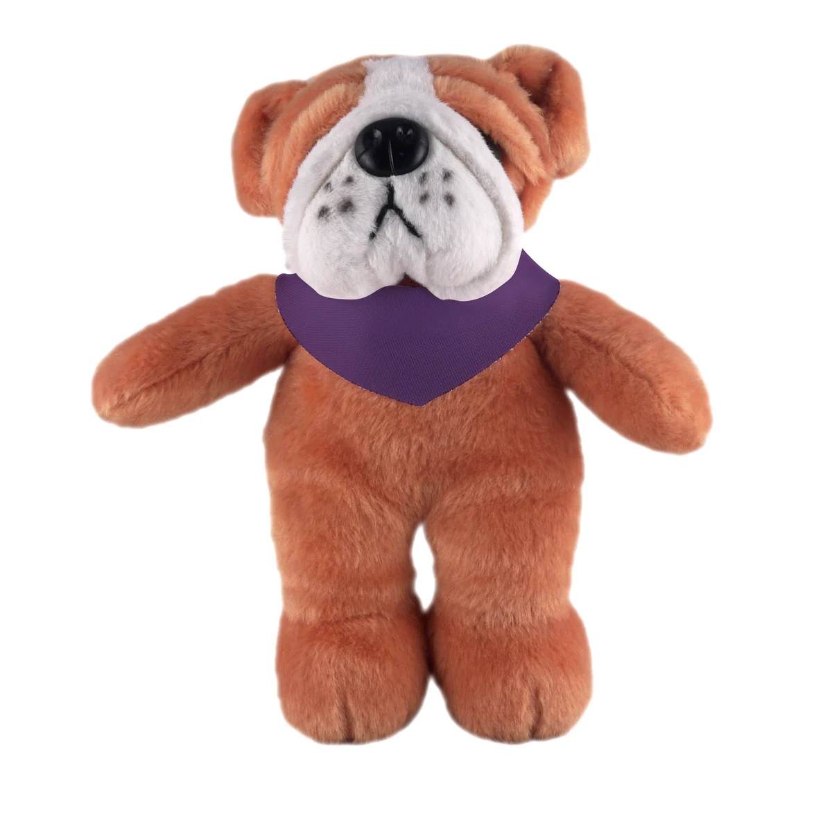 Soft Plush Stuffed Bulldog with Bandana 1