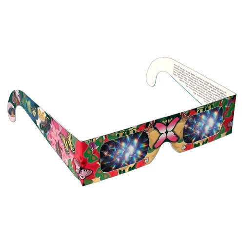 Rainbow Diffraction Glasses - Butterflies and Flowers - Stock Imprint 1