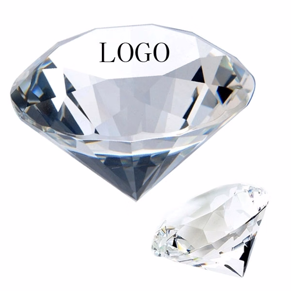 Personalized Crystal Diamond Paperweight