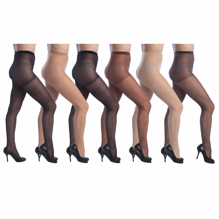 Comfort Sheer Pantyhose - Queen Size Cotton Liner