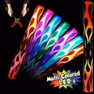 Flame LED Cheering Light up Glow Lumiton Baton Wand