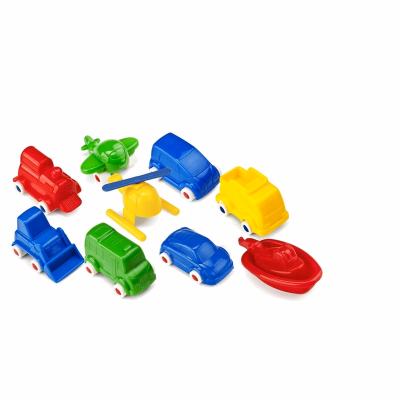 Mini Plastic Vehicle Sets - Assorted 9 Pack 3.5"
