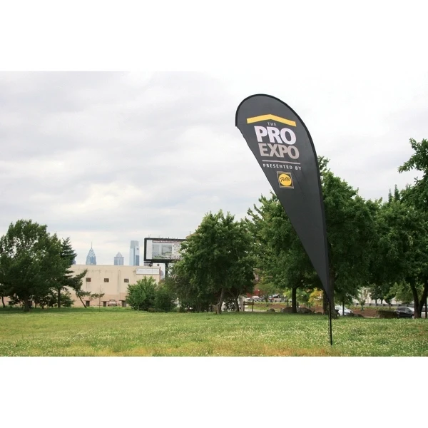 Custom Screen Sublimation Teardrop Flags 8' x 2.5' 1