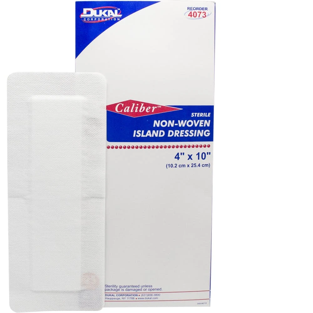 Non-Woven Island Dressing - Sterile 25 Count 4" x 10" 1