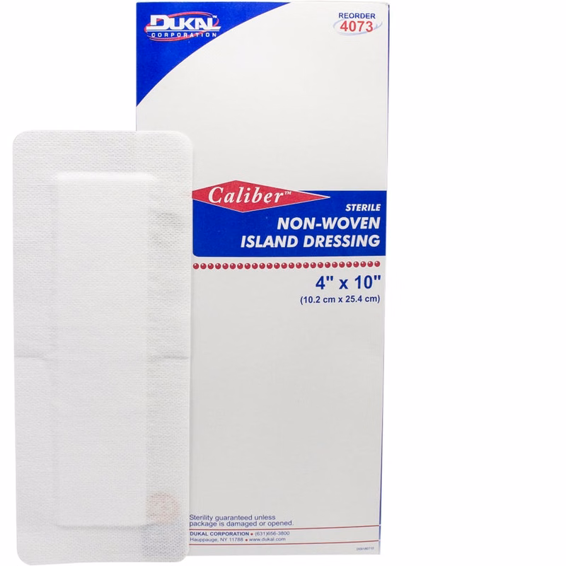 Non-Woven Island Dressing - Sterile 25 Count 4" x 10"