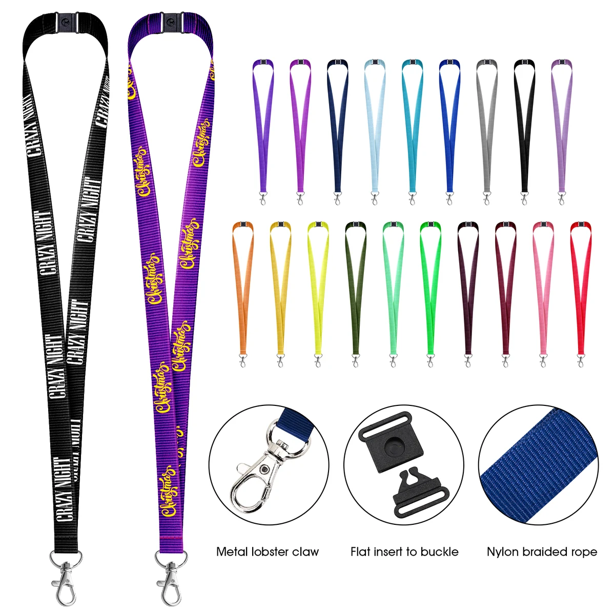 5/8" Polyester Screen Printed Breakaway Lanyard 1