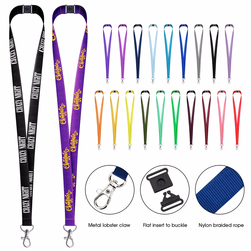 5/8" Polyester Screen Printed Breakaway Lanyard