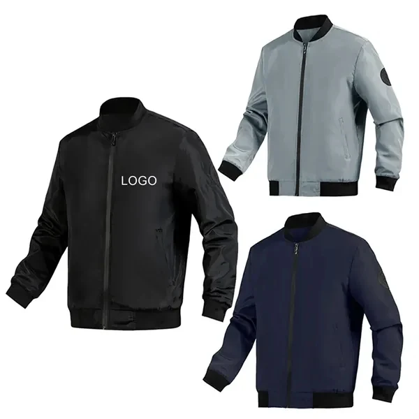 Men's Jacket with Pocket and Windbreaker Design 1
