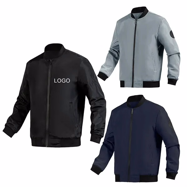 Men's Jacket with Pocket and Windbreaker Design