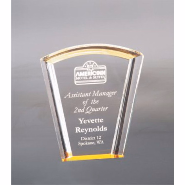 7" Fan Gold Halo Acrylic Award