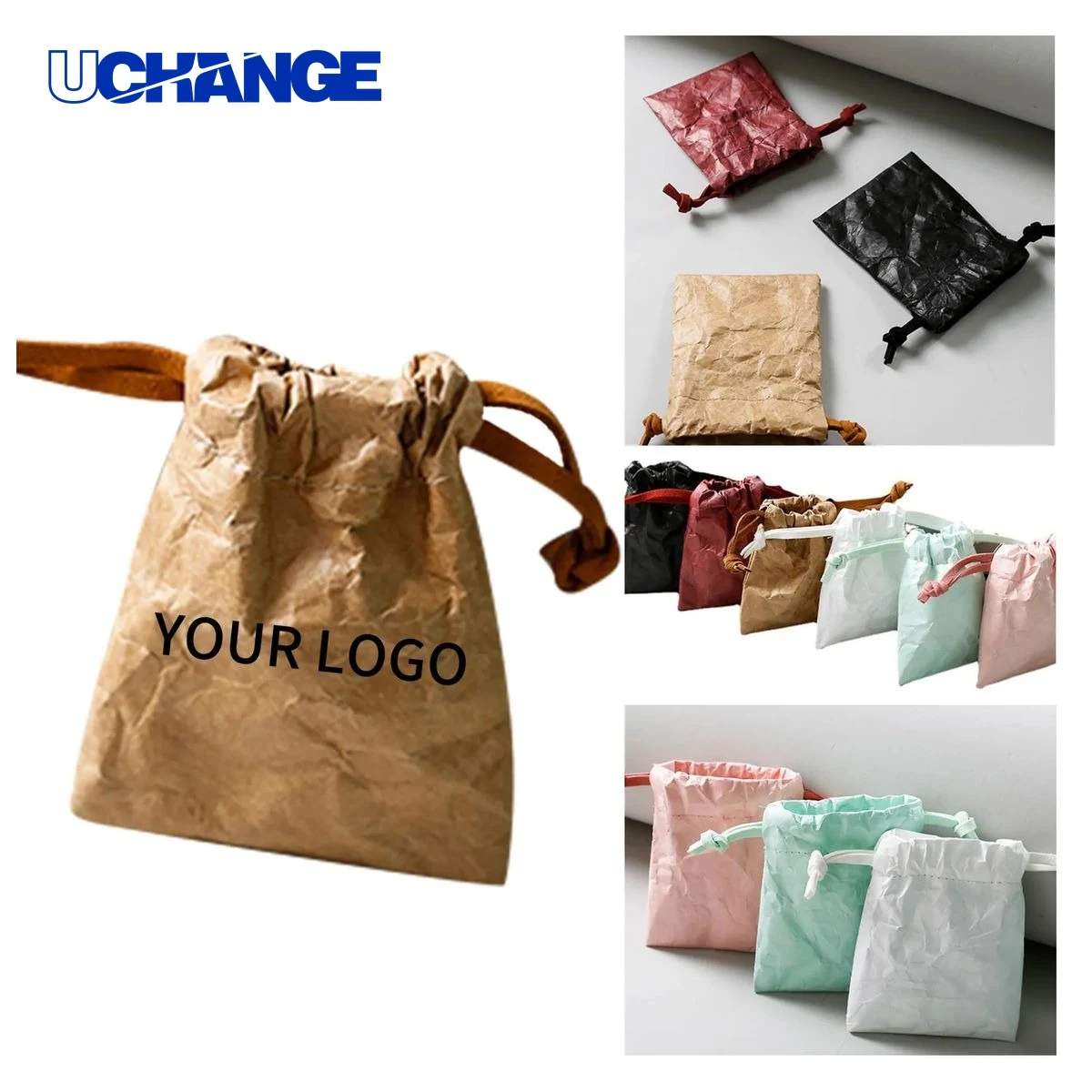 Tyvek Mini Drawstring Bag Pouch for Gifts 1