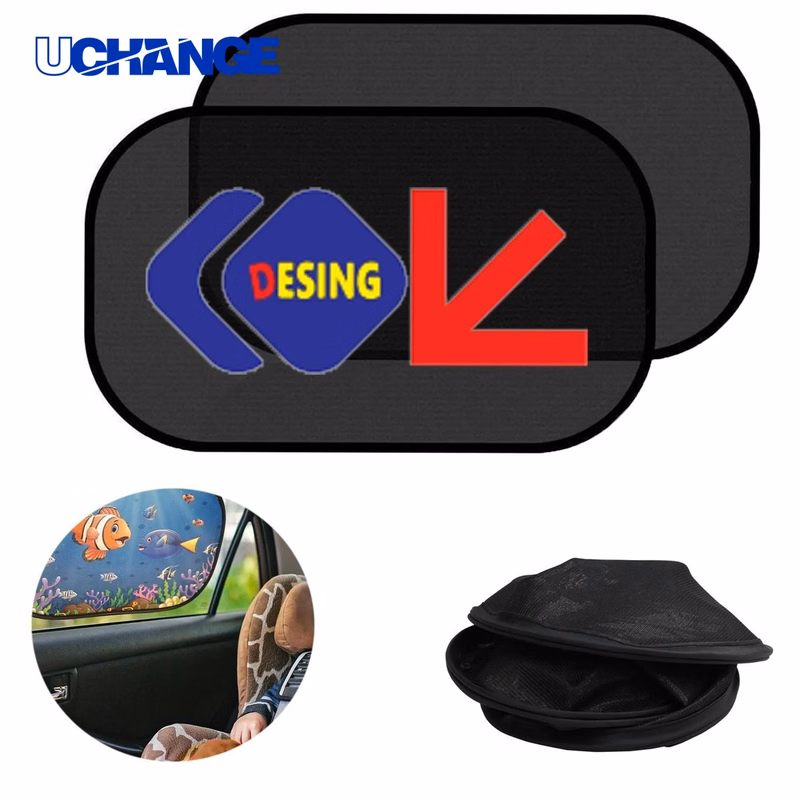 Pair Of Black Mesh Car Side Sunshade