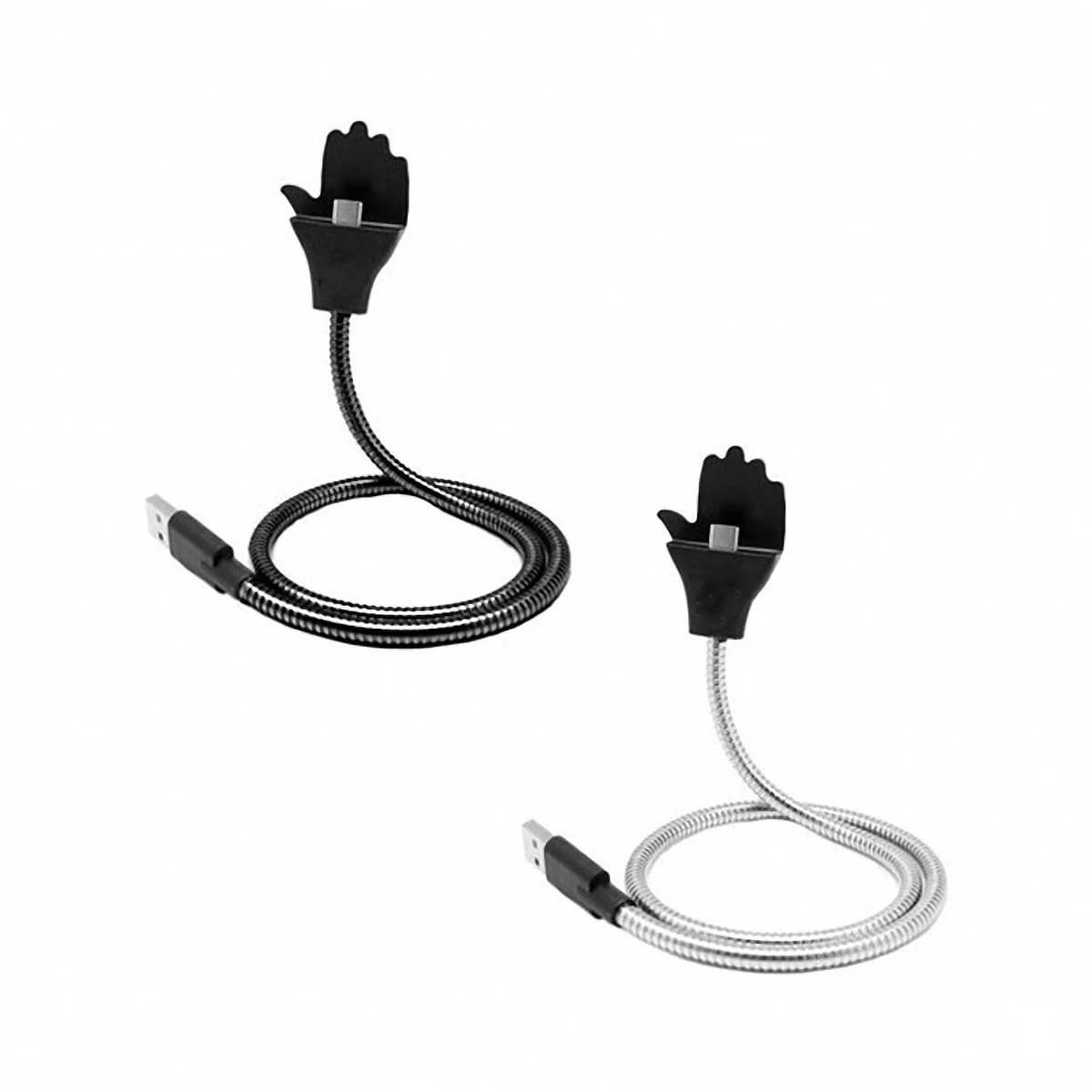 Adjustable Metal Phone Charging Cable with Holder 1