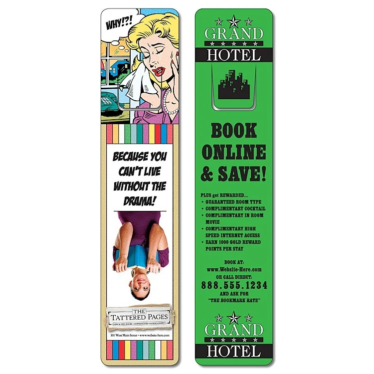 Plastic Bookmark - 1.75x8 Laminated w/Page Holder - 30 pt. 1