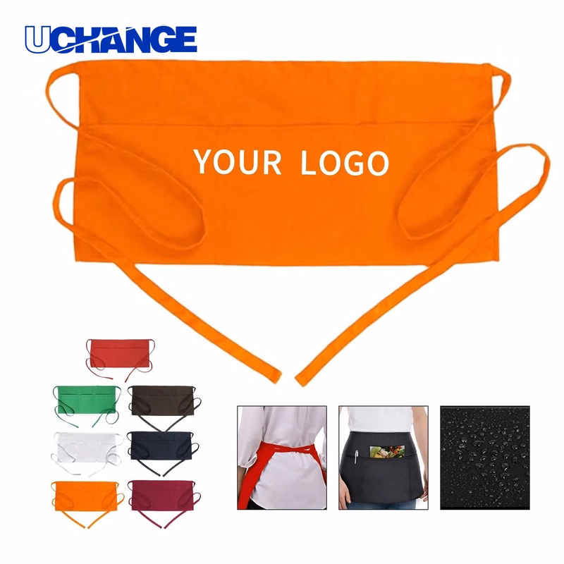 Polyester Server Apron with 3 Pockets for Food Service