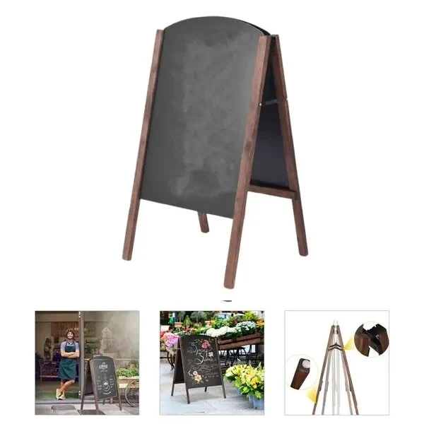 Wood Double Sided A Frame Chalkboard Sign 1
