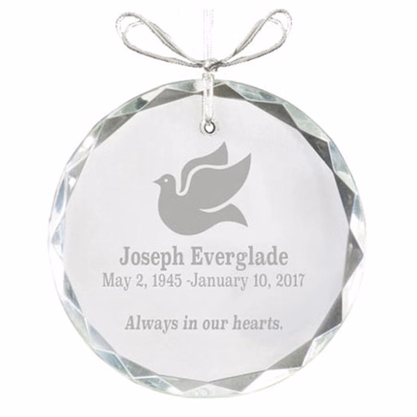 Round Crystal Christmas Tree Ornament