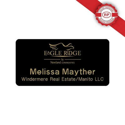 Deluxe Name Badge Custom Screened & Engraved (1-5 Square Inches) 1
