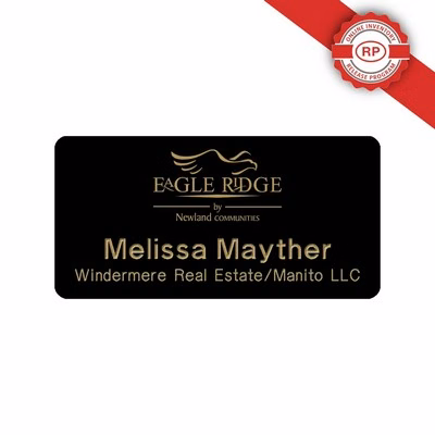 Deluxe Name Badge Custom Screened & Engraved (1-5 Square Inches)