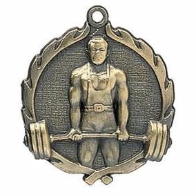 Weightlifting Wreath Medal, 2 1/2"