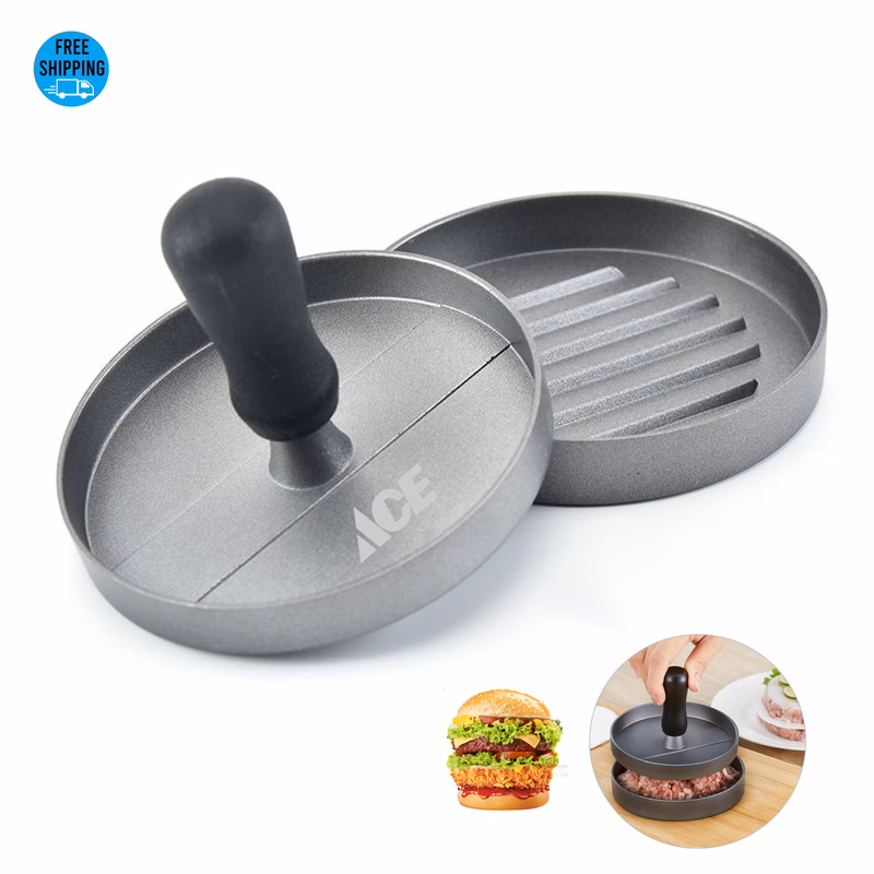 Round Aluminum Burger Press