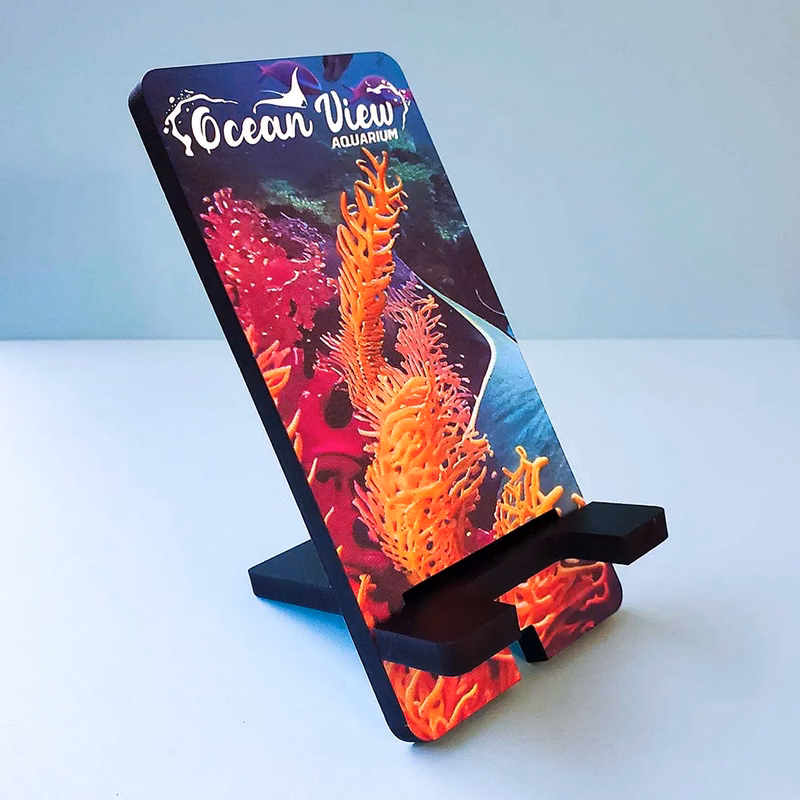 Ultra Vivid Recycled Wood Cell Phone Holder