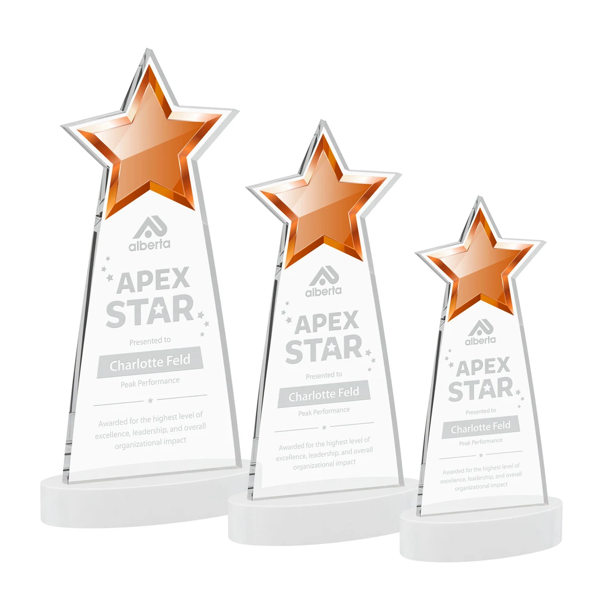 Starlite Award on Alberton Base - White 1