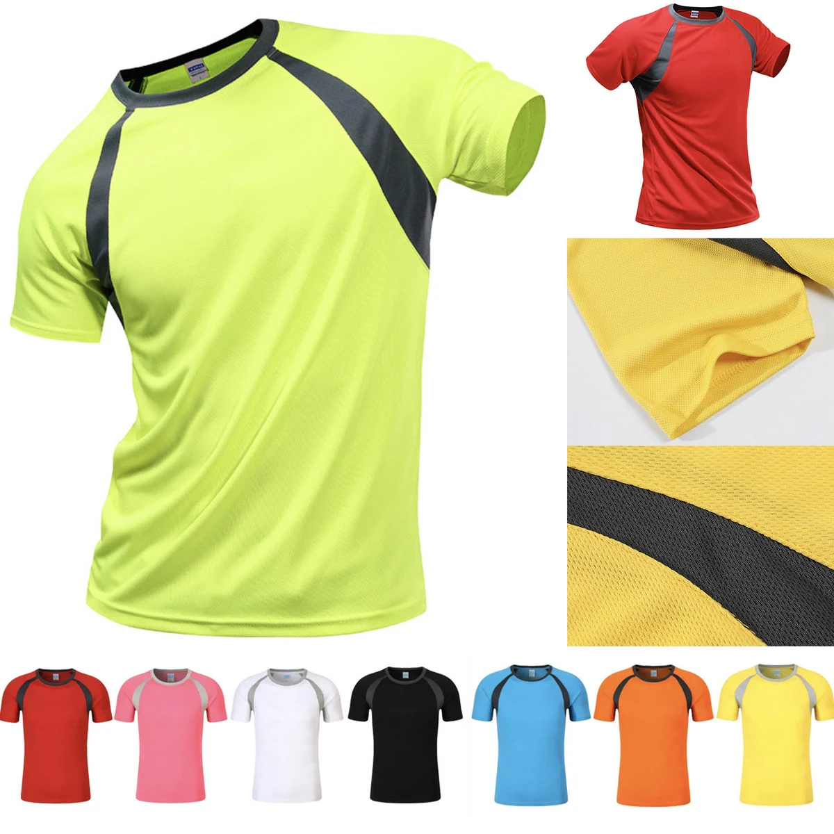 Quick Qry Moisture -Wicking Fit Workout Running T-Shirt 1