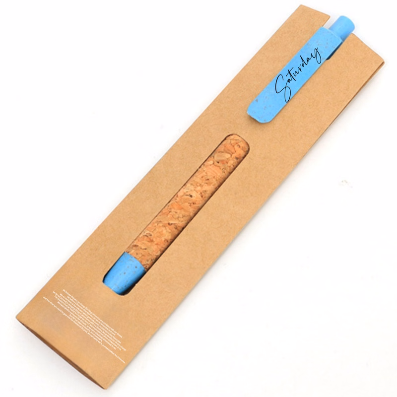 Eco Friendly Cork Ballpoint Writing Black Ink