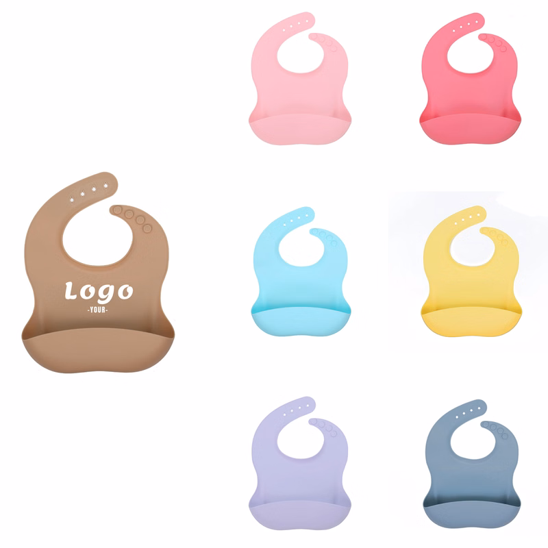 Waterproof Silicone Baby Bib with Pocket