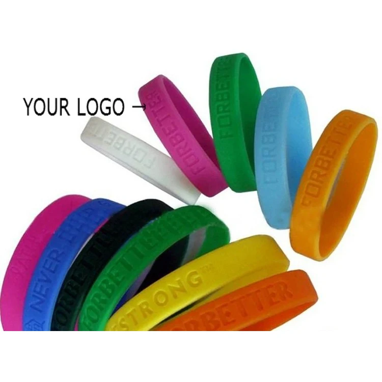 Debossed Silicone Bracelets 1