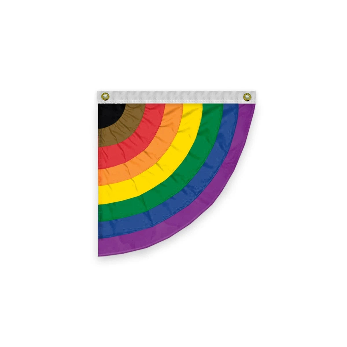 3'x3' People of Color Pride Pleated Half Fan- Right Side 1