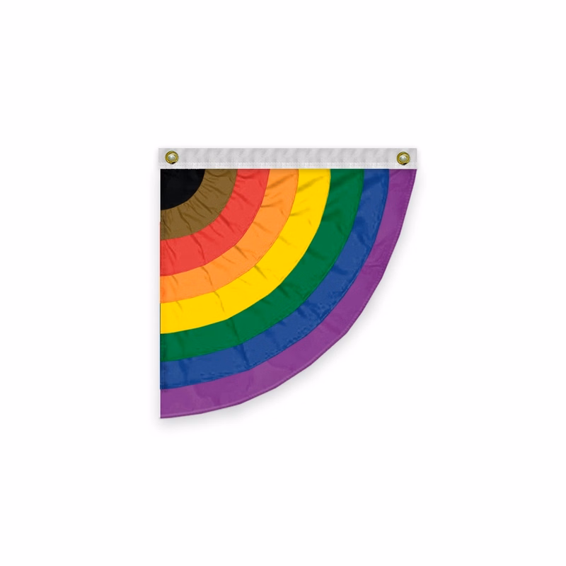 3'x3' People of Color Pride Pleated Half Fan- Right Side