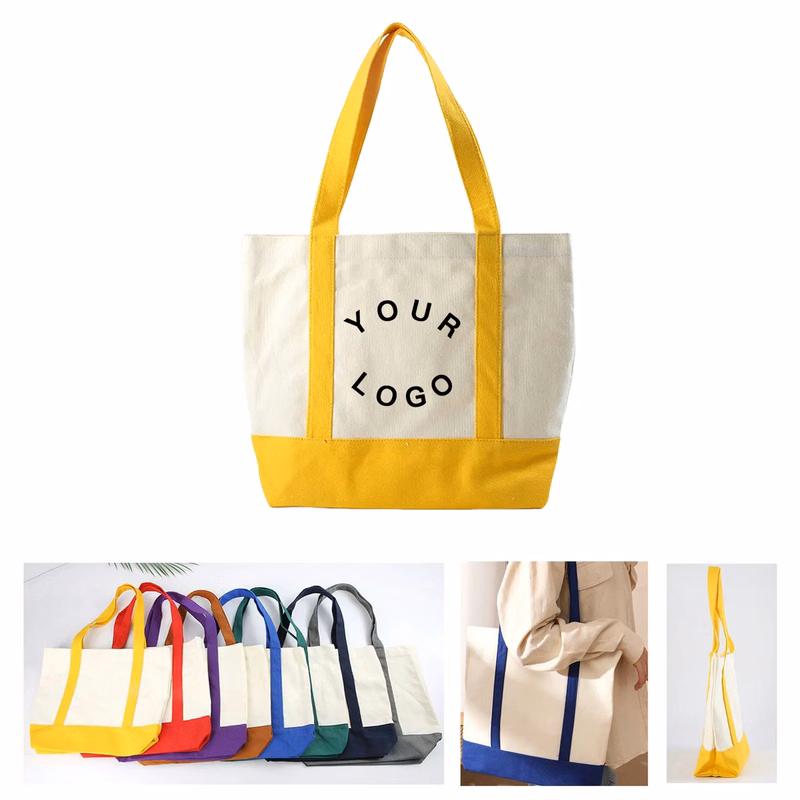 Reusable Canvas Tote with Large Capacity and Pocket