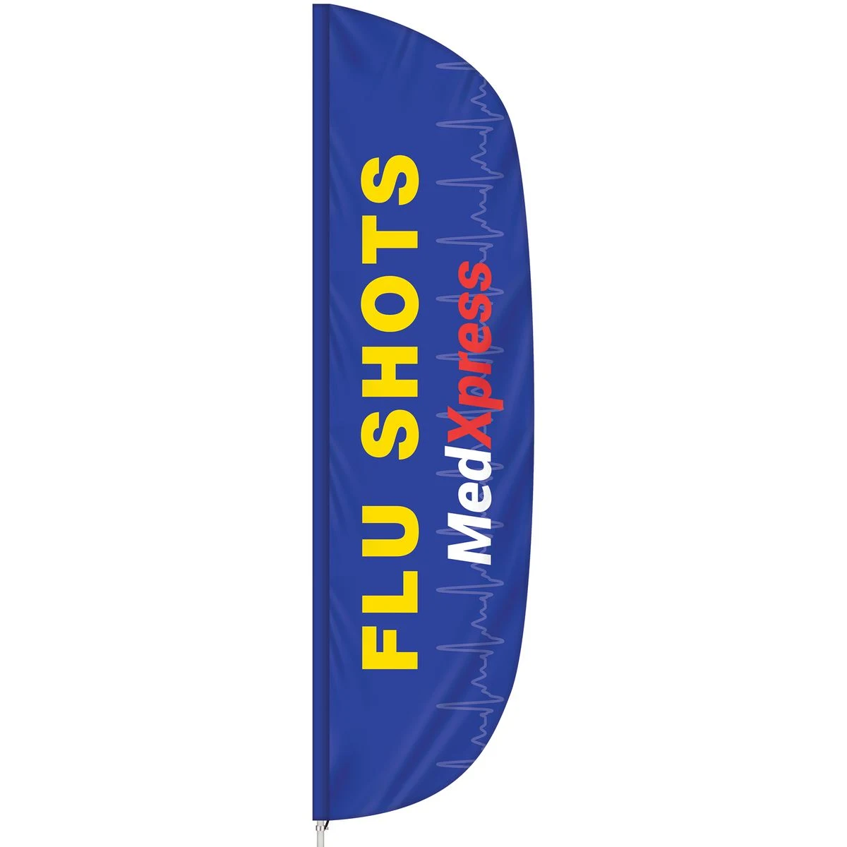 3' x 12' Custom Single Reverse Flutter Flag 1